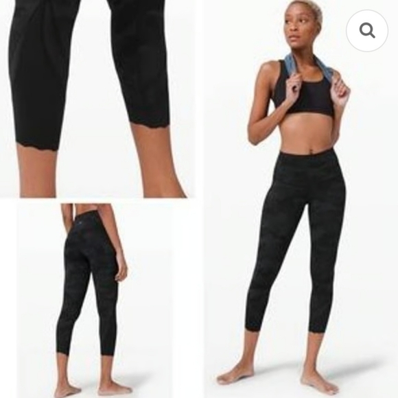Lululemon Wunder Under Crop High-Rise *Roll Down Scallop Full-On Luxtreme Size:6 - Picture 1 of 7
